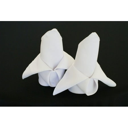 

Wedding Linens Inc. (10 pcs) 17 x 17 Polyester Linen Napkins - White