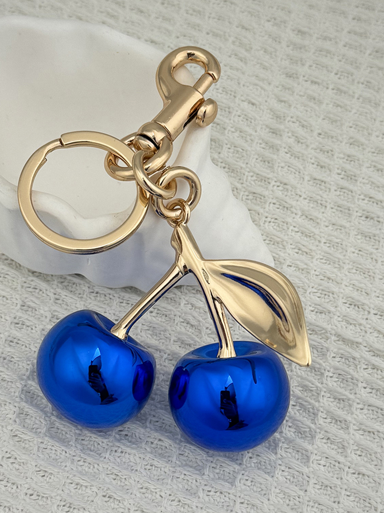 FAERLIIRY Cute Cherry Keychain & Bag Charms – Halloween Pumpkin Ghost Charms For Purses, Handbags, Car Keys