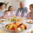 thumbnail image 5 of Hagloyecr Easter Picks, Easter Egg Bamboo Skewers Rabbit Toothpicks for Appetizers, Charcuterie Accessories, Bamboo Sticks, Food Picks for Kids, Easter Decor 1PCS, 5 of 5