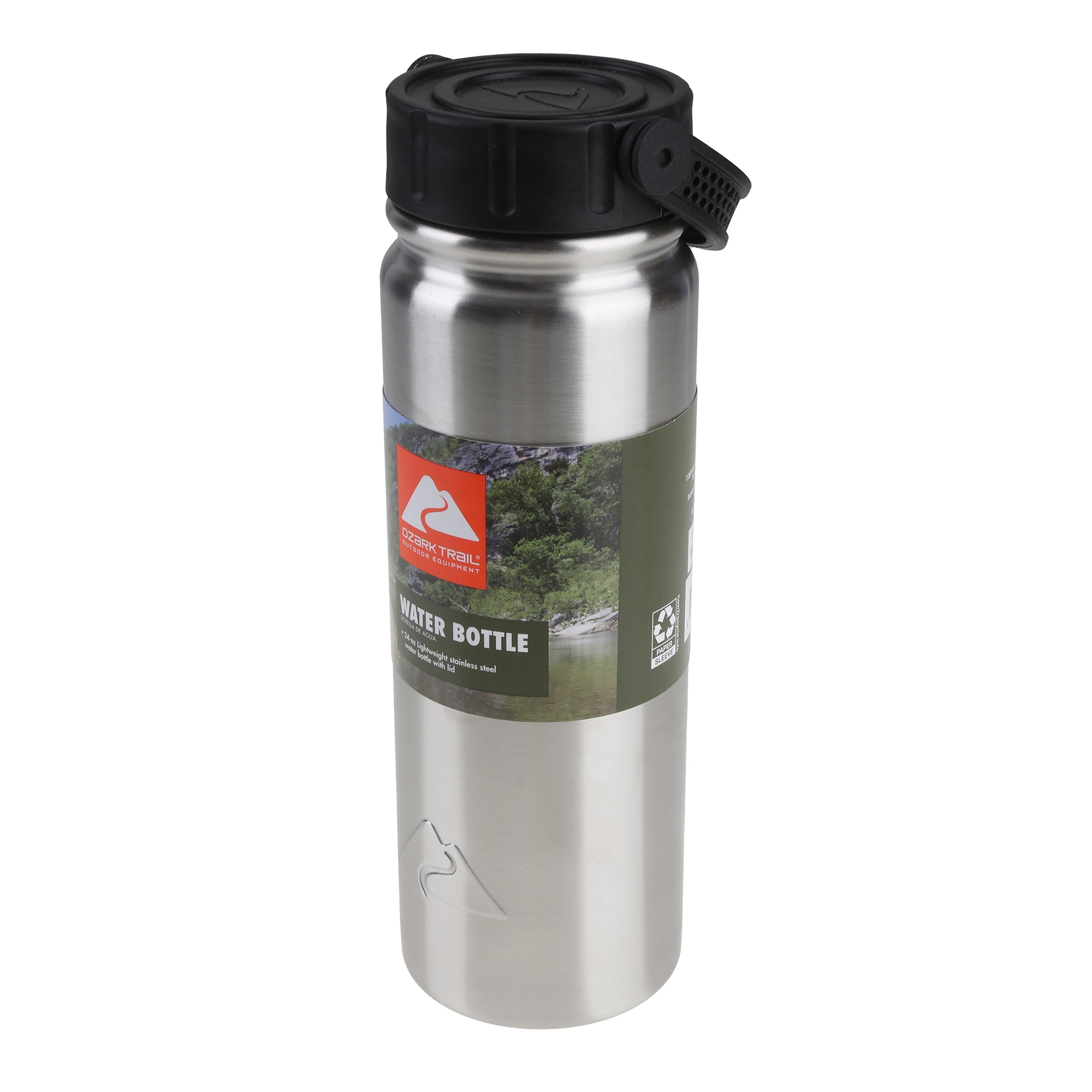 Ozark Trail 24 oz Tan Light Weight Stainless Steel Water Bottle 