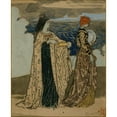 thumbnail image 3 of Eugène Grasset 12x14 Black Modern Framed Museum Art Print Titled - Legendary Princess, 3 of 5