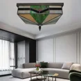 thumbnail image 3 of More Change 15.8" Stained Glass Chandeliers Flush Mount Hand-Made Ceiling Light Fixtures, 3 of 16