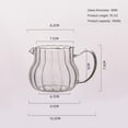 thumbnail image 2 of 300/550ml Japanese Stripe Milk Jug Heat-resistantn Glass Cup With Handle Coffee Milk Tea Separator Fair Cup Home Cafe Drinkware Gift, 2 of 5
