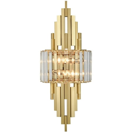 

DoungRos Modern Crystal Wall Lamp Gold Glass Wall Sconce Hallway Wall Light Fixtures Indoor Crystal Wall Sconce Lighting for Living Room Bedroom Bedside Bathroom Restaurant Stairway Hall Sconce