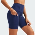 thumbnail image 2 of High Waisted Biker Shorts for Women with Pockets Tummy Control Workout Yoga Shorts, 2 of 8