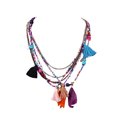 thumbnail image 1 of Collier Plume Perlée à Franges en Alliage Multicouche Longue Plume Multicouche pour Femmes, 1 of 8