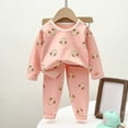 thumbnail image 2 of Xyant Girl Pajamas Cartoon Print 2 Piece Pjs Sets Long Sleeve Sleepwear Toddler Boy Pajamas (Pink,5-6 Years), 2 of 4