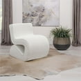 thumbnail image 2 of Ronea Boucle Upholstered Armless Curved Chair Cream, 2 of 11