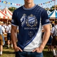 thumbnail image 2 of Oktoberfest Bavarian Shirt Men Short Sleeved Festival Themed Print Crew Neck T Shirt Tops, 2 of 5