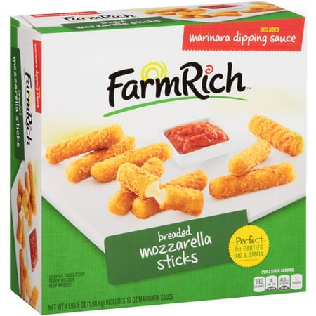 Farm Rich Breaded Mozzarella Sticks & Marinara Dipping ...