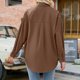 thumbnail image 3 of Prendas de abrigo y chaquetas informales sin capucha de manga larga a la moda para mujer, blusa informal de manga larga lisa con botones, cárdigan, blusas de poliéster para mujer, 3 of 6