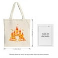 thumbnail image 3 of Stylish Canvas Tote Bag with Vibrant Orange and Pink Splash Design - Perfect for Shopping Travel and Parties, 3 of 4