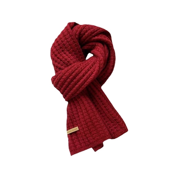 COOLHOOD Cosy Winter Scarf With Soft Knitted Wool Fabric Detailing For Men Women Couples Cold Weather Essential