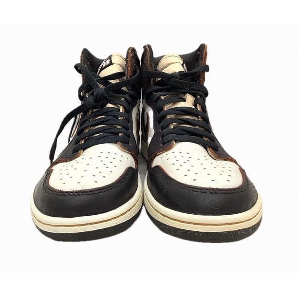 N I-K-E A i r-Jor-dan 1 Retro High Brown Black White 555088-603