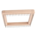 thumbnail image 1 of Mini Square Knitting Machine Solid Wood Board Multiple Non Detachable Hooks for Weaving Mat, Scarf, Hat, Blanket, Sock, 1 of 7