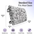 thumbnail image 5 of Animal Lumbar Pillow, Butterfly Pattern Freedom Sign Feminine Illustration, Soft Back Cushion for Office Chairs with Adjustable Straps, 14" x 13", White and Black, by Ambesonne, 5 of 7