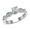 thumbnail image 1 of Enthralling Infinity Style Round Brilliant Diamond Ring 14K White Gold 0.62 CT TW, 1 of 5