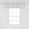 thumbnail image 2 of Japanese Window Valance, Crane Birds with Floating Feathers on Polka Dots Pastel Colors Print, Curtain Valance for Kitchen Bedroom with Rod Pocket, 54" X 18", Pale Pink and Mint Green, by Ambesonne, 2 of 2