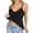 Black# tank tops for women, variant on Spaghetti Straps Camisole for Women Trendy Lace V Neck Low Back Tank Tops Soft Breathable Lightweight Summer Undershirts White XL