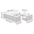 thumbnail image 3 of vidaXL 11 Piece Patio Lounge Set with Cushions Gray Poly Rattan, 3 of 9