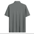 thumbnail image 4 of Men's Half Zip Short Sleeve Sports Shirt - Summer Stand Collar Ice T-Shirt - Nylon-Spandex Stretch Fabric - L-XXXXXL Sizes for Training, 4 of 4