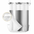 thumbnail image 2 of Dark Gray No Hook Shower Curtain Waterproof, Bathroom Curtains with Snap in Liners and See Through Top Window, Gradient White Abstract Minimalist Stripe Hotel Style Bathtub Curtains Shower 72"Wx96"L, 2 of 8