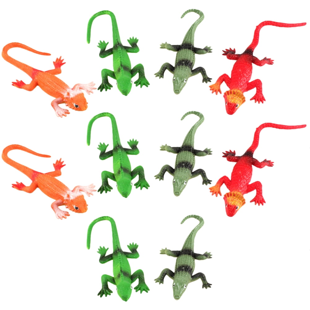 10Pcs Rubber Lizard Toy Simulation Lizards Toys Kids Party Favors for