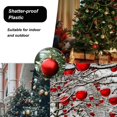 thumbnail image 7 of Christmas Ball Ornaments，Pre-Strung Christmas Tree Decorations，Holiday Hanging Balls-3 Style Shatterproof Plastic Christmas Ornaments Set of 24pcs, 7 of 7