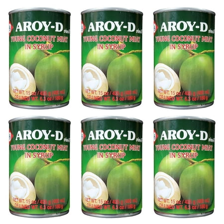 Young Coconut in Syrup (6 Pack, Total of 90oz)