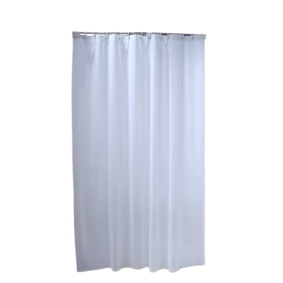TAILTOSS Bathroom Shower Curtain White Waterproof Polyester Curtain with Easy Install Ring Holes