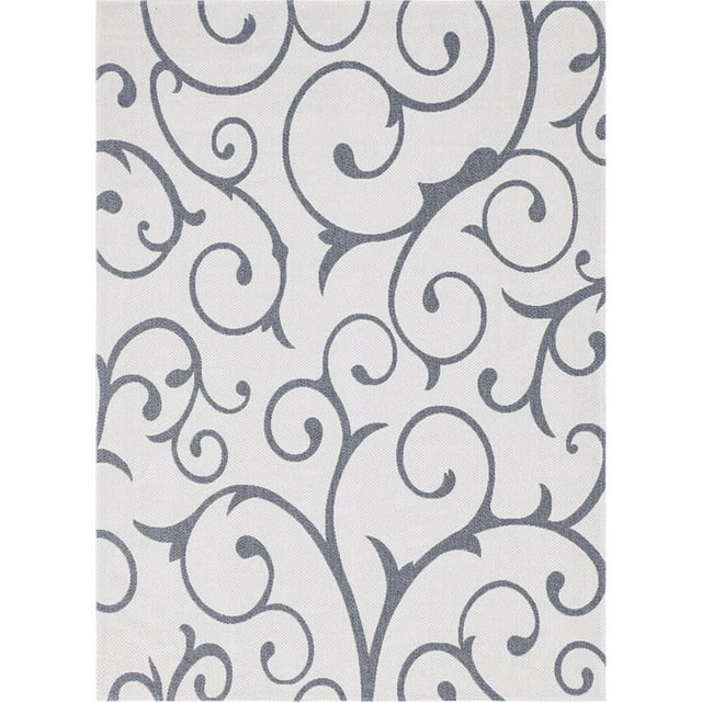 Unique Loom Decatur Modern Area Rug 7' 5 x 10' Rectangle Ivory/Gray