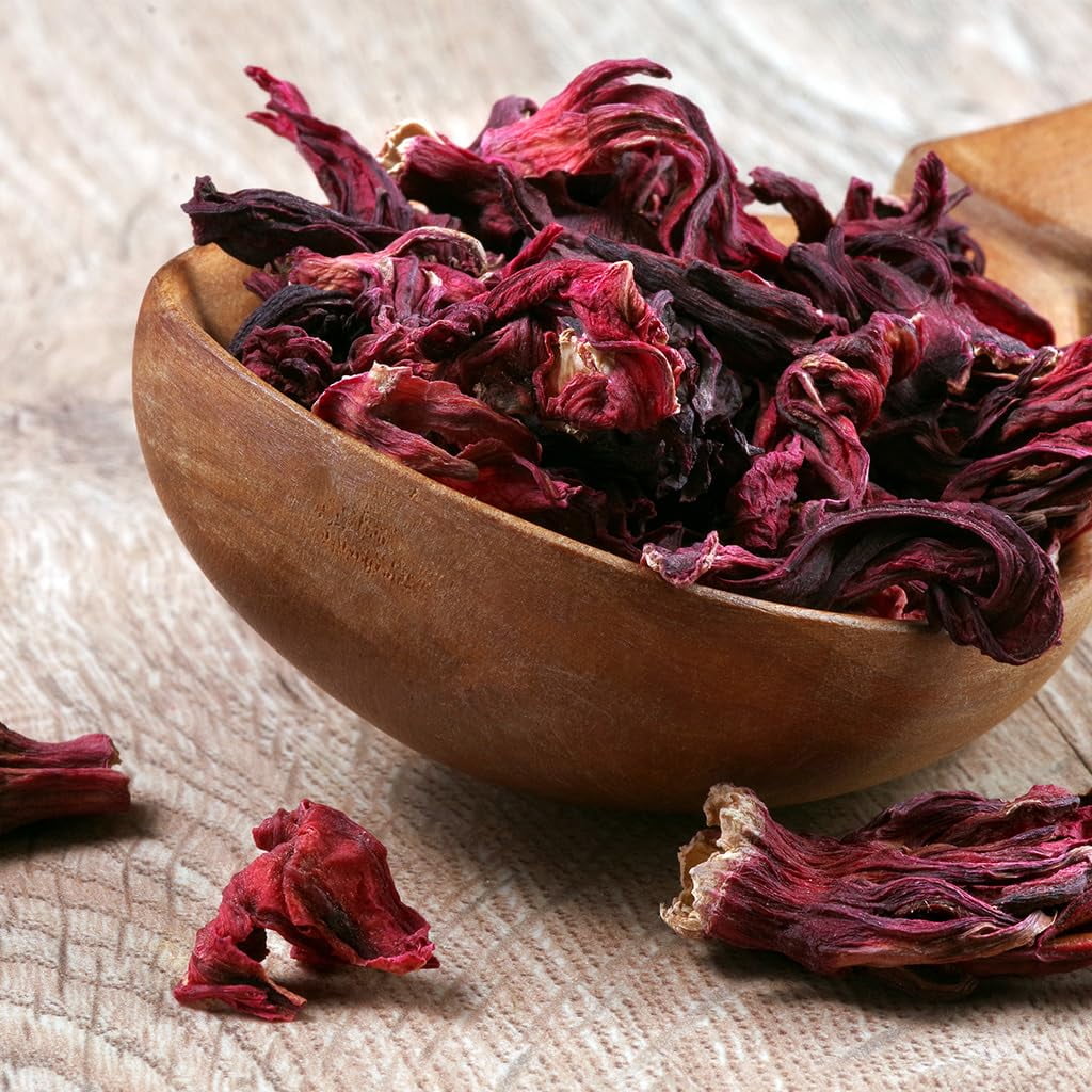 1lb Dried Hibiscus Flower Whole Tea, Flor De Jamaica by 1400s Spices