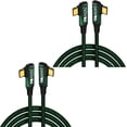 thumbnail image 1 of Cargador Tipo C VentDepot GoldDuo 2LL 2Pzas 2m Rápida 240W 90° Verde, 1 of 1
