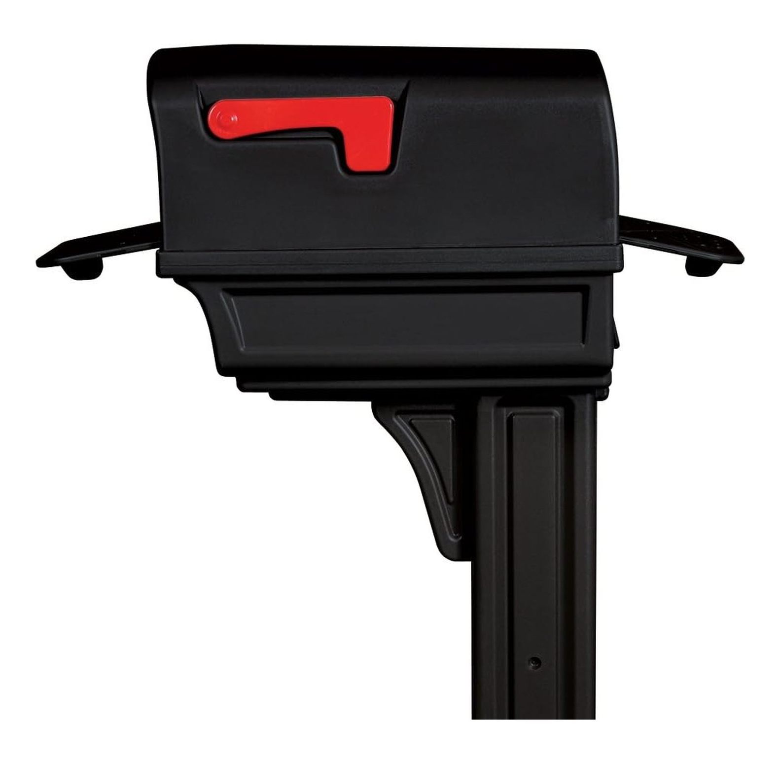 Gibraltar Ggc1b0000 Gentry All-in-one Plastic Mailbox & Post Combo, Black