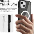 thumbnail image 6 of Magnetic Clear for iPhone 15 Plus Case Compatible with Magsafe [Non-Yellowing] Slim Transparent Soft TPU for Women Men Protective Phone Cases Cover for iPhone 15 Plus Black, 6 of 12