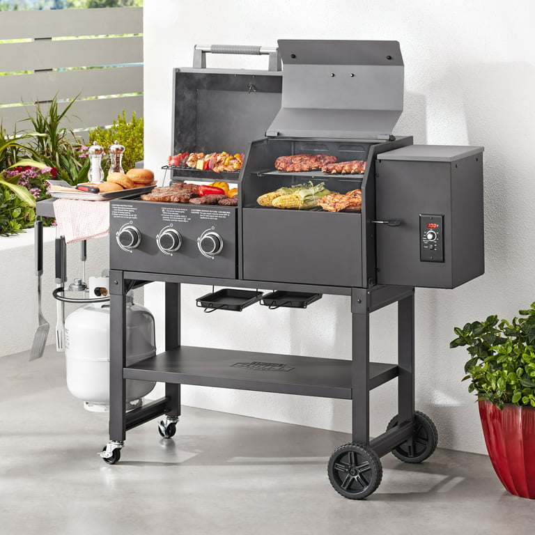 Expert Grill Gas Grill and Pellet Grill Combo 