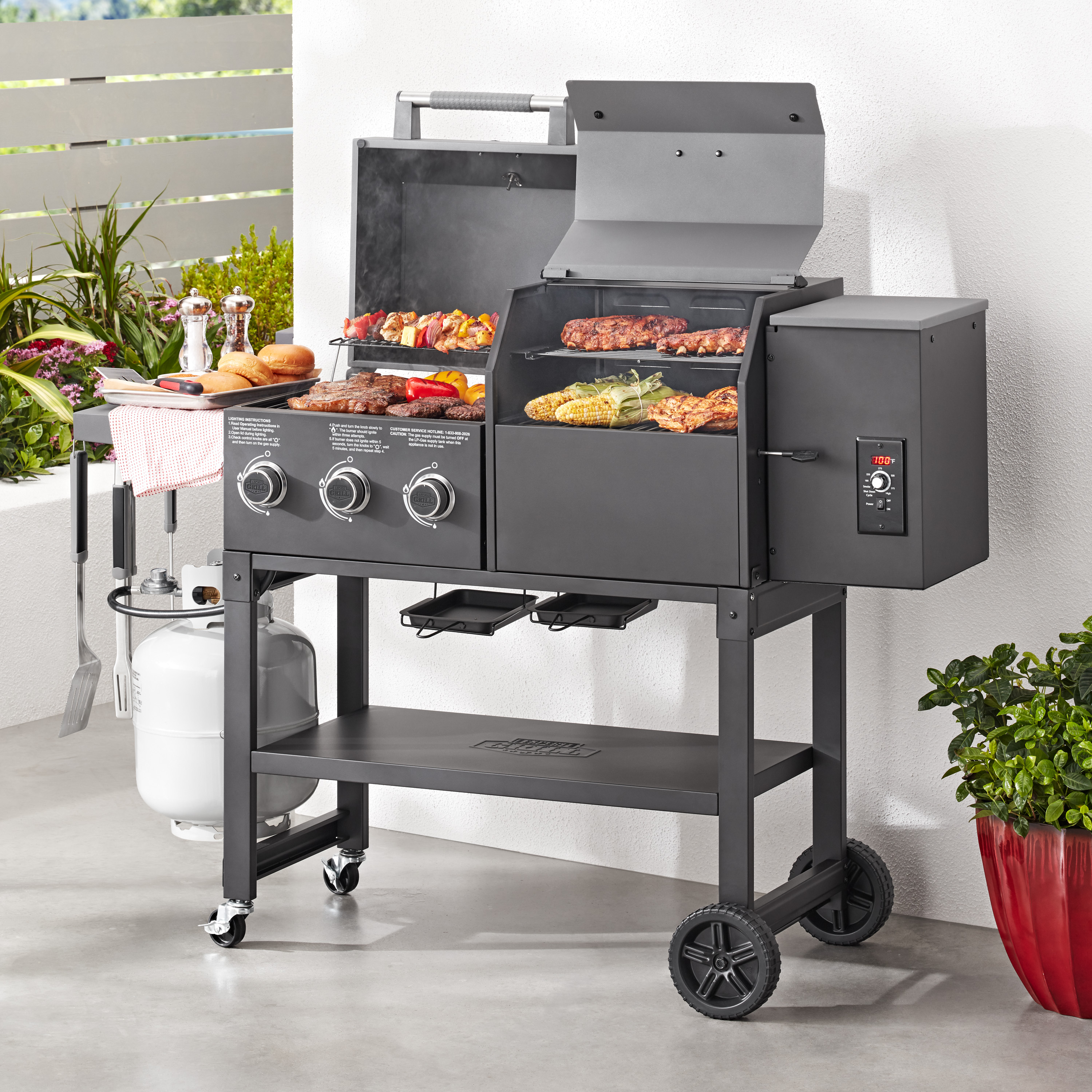 Expert Grill Gas Grill and Pellet Grill Combo - image 3 of 9