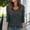 Dark Gray, variant on 3/4 Sleeve Blouses for Women V Neck Pleated Tops with Pockets Summer Comfort Pullover Casual Loose Fit Basic Tee 2026 Dark Gray L