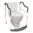 thumbnail image 1 of Stander Wonder Toilet Safety Rails for Seniors, Adjustable Detachable Toilet Frame with Padded Handles for Elderly Adults, Foldable Handicap Support Rail with Footrest, Fits any Toilets, 1 of 9