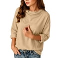 thumbnail image 6 of Cowl Neck Tunic Shirt for Womens Soft Drape Long Sleeve Pullovers Tops Trendy 2026 Soild Color Casual, 6 of 9