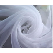 60" Wide (5ft Wide) White Sheer Chiffon Fabric - Perfect for Draping Panels and Masking for Weddings & Events (20 Yards)