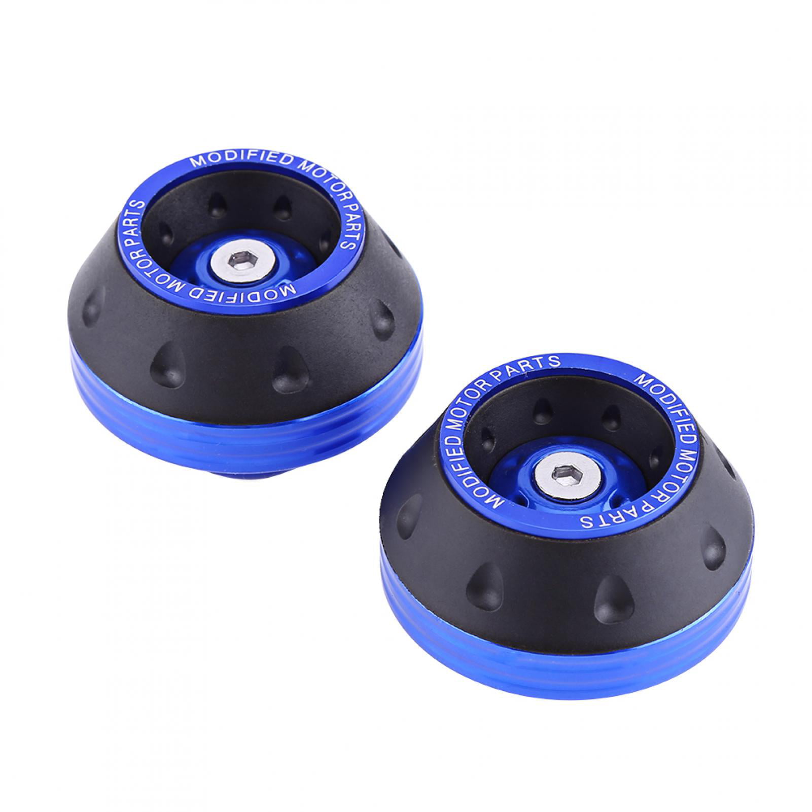 Blue Qiilu CNC Aluminum Front Fork Wheel Frame Sliders Motorbike Falling Protection Scooter Moped 