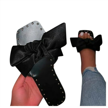 

Vedolay Slipper Slippers for Women Platform with Non-Slip Thick Sole Shoes Black 8.5