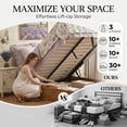 thumbnail image 4 of Zanmintaobo Full Size Lift up Storage Bed Frame, Headboard-Free Wood Platform,Whitewash Finish,Heavy Duty Slats, No Box Spring Needed,Rustic Off White, 4 of 12