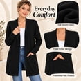 thumbnail image 3 of WUJINXIA Womens Lightweight Loose Fit Cardigan Coat Open Front Long Sleeve Sweater Jacket with Side Pockets, 3 of 6