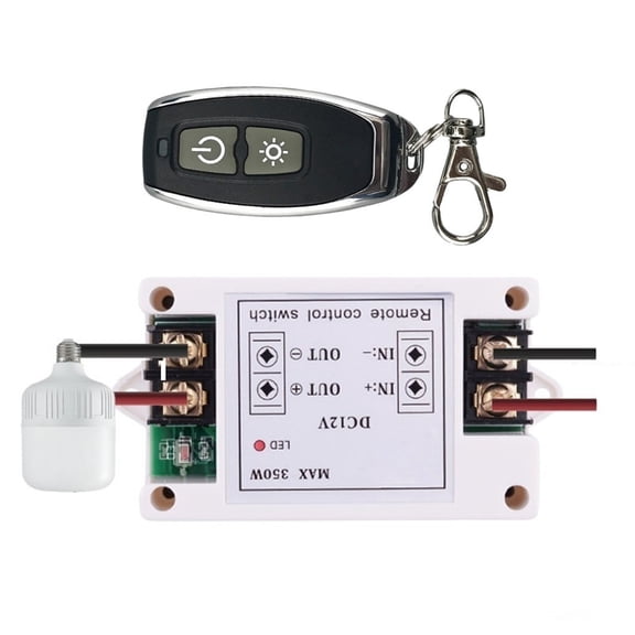 DC12V Wireless Relay Switch 40A, Long-range Remote Control for Industrial Equipment and Home Appliances