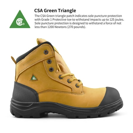 csa green patch work boots