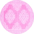 thumbnail image 1 of Ahgly Company Indoor Round Oriental Pink Traditional Area Rugs, 6' Round, 1 of 4