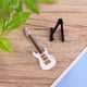 thumbnail image 2 of Mini Electric Guitar Model Birthday Party Guitar Ornament Miniature Guitarra Instrument Decor (White, 10cm, with box and Black Plastic Stent), 2 of 2