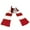 Red/ White, variant on COUVER Unisex Knit Winter Rugby Striped Scarf Orange and Black 1 Pack